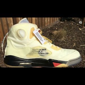 Air Jordan 5 Retro x Off White Sail